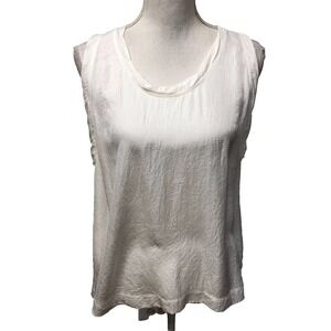 Tom Ford Blouse Top Women's 36 XS White Sleeveless Minimalist Classic Basic